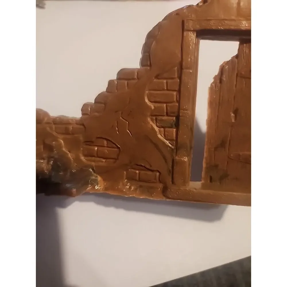 Marx Destroyed House Building - Brown Green Swirl Battleground Iwo Jima